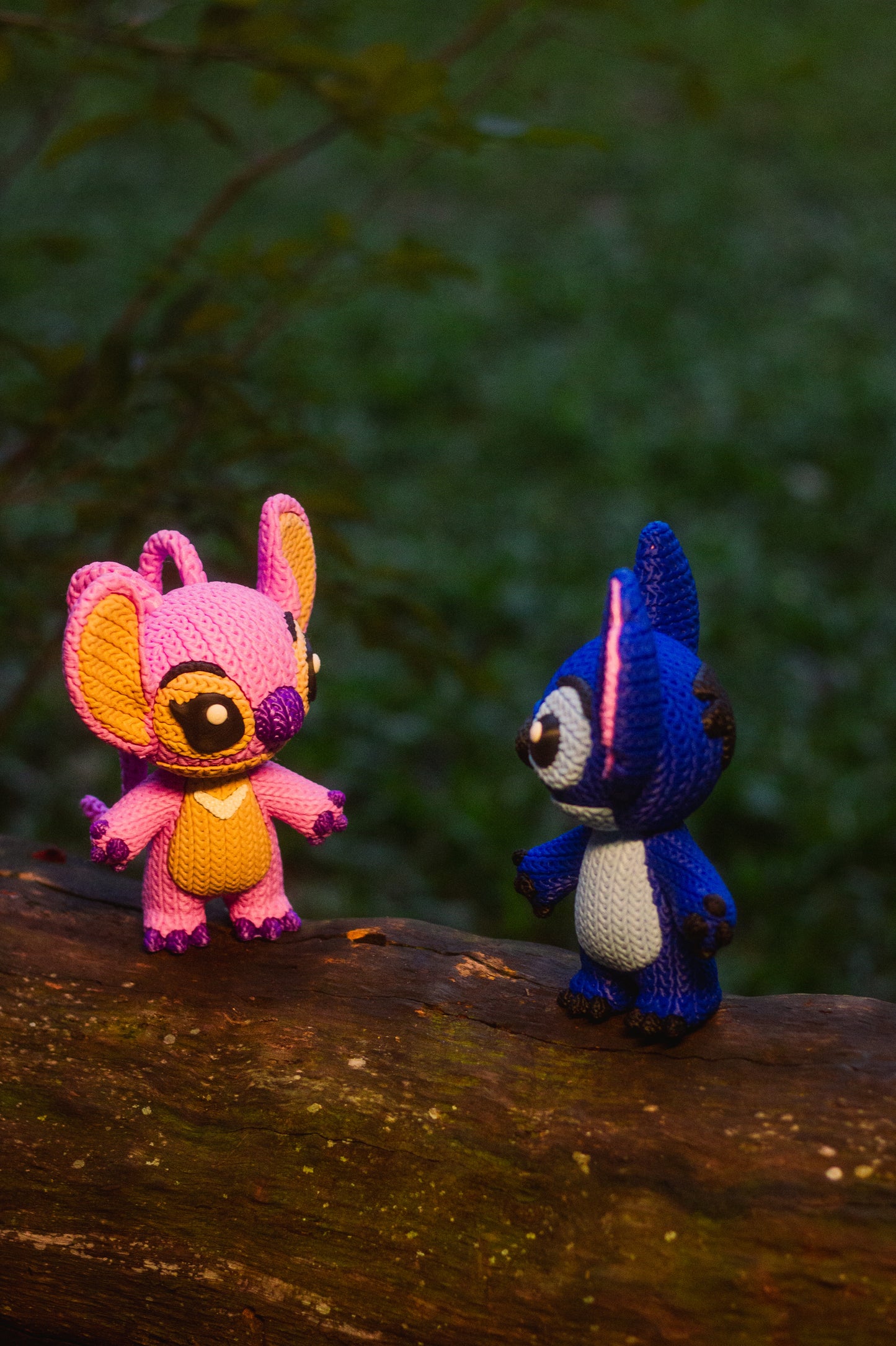 Angel e Stitch (Textura Crochê) - Impressão 3D