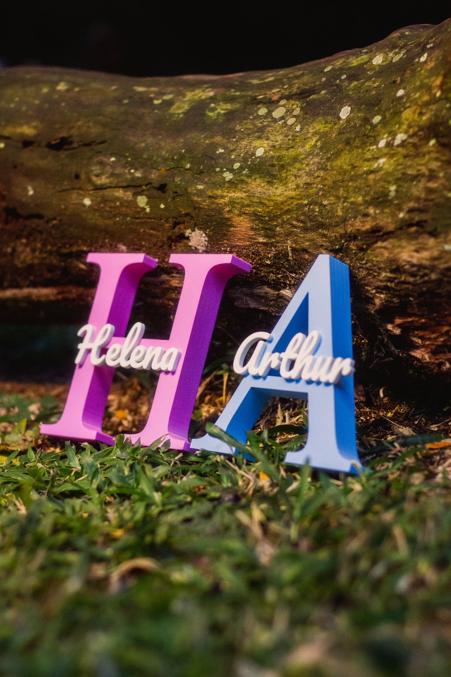 Placa de Inicial com Nome – Personalizada em 3D