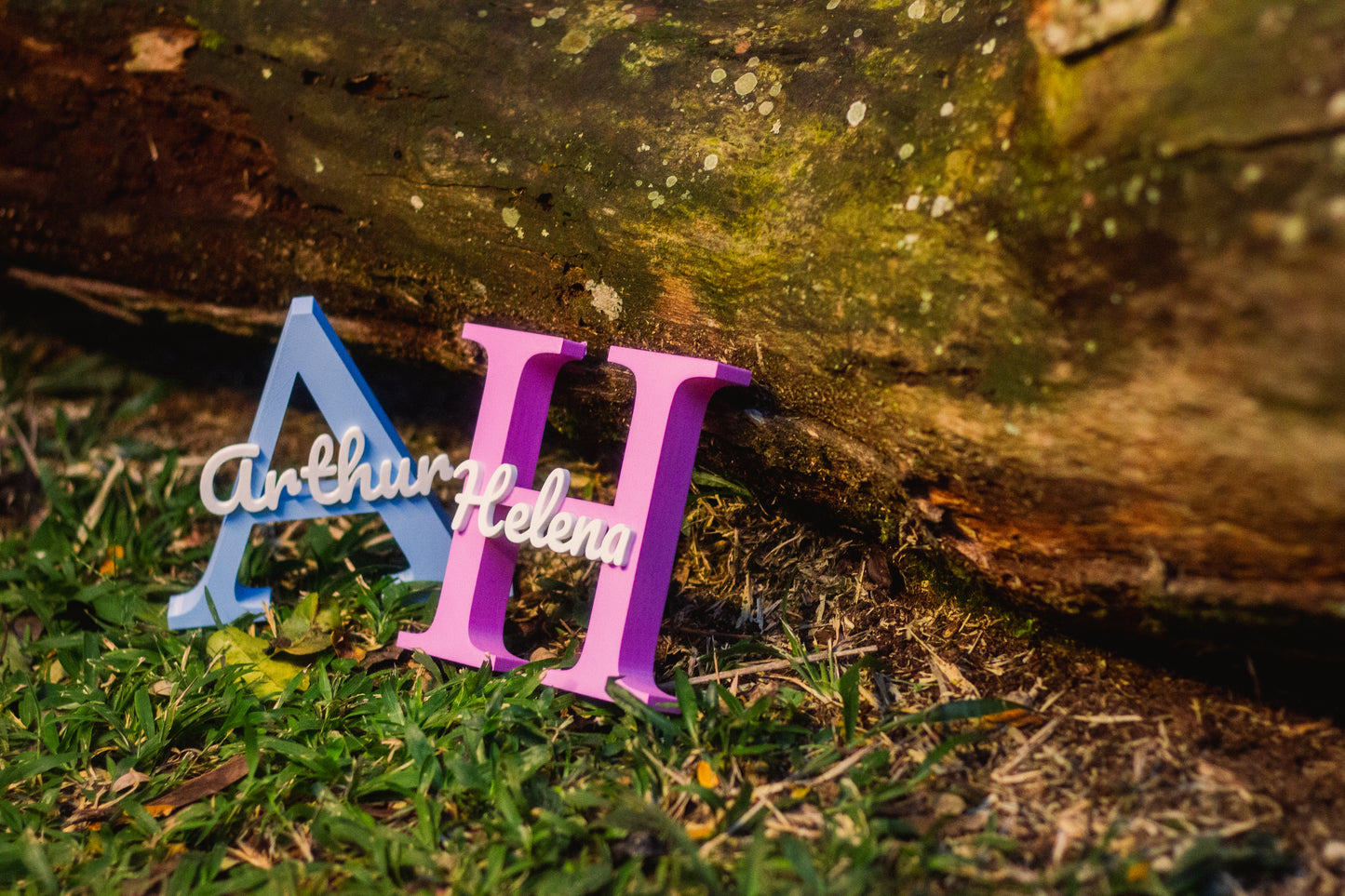 Placa de Inicial com Nome – Personalizada em 3D