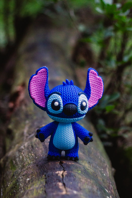 Angel e Stitch (Textura Crochê) - Impressão 3D