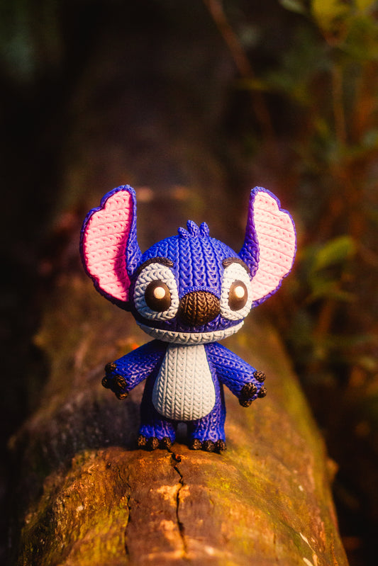 Angel e Stitch (Textura Crochê) - Impressão 3D